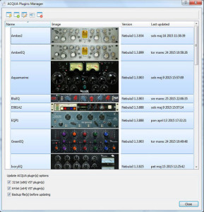 New in v2.5 - ACQUA Plugins Manager